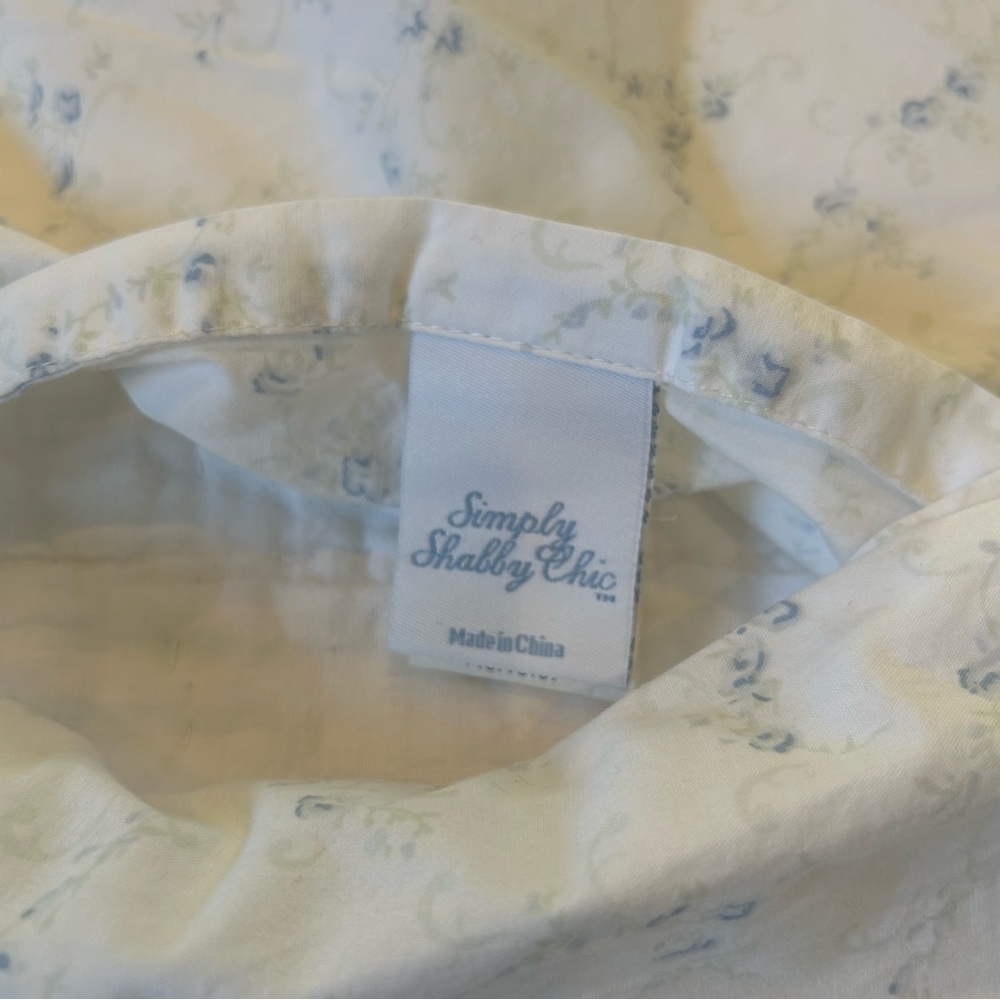 Simply Shabby Chic Pillow Sham Set Floral Quilted Standard Ruffled Edge - Picture 6 of 9